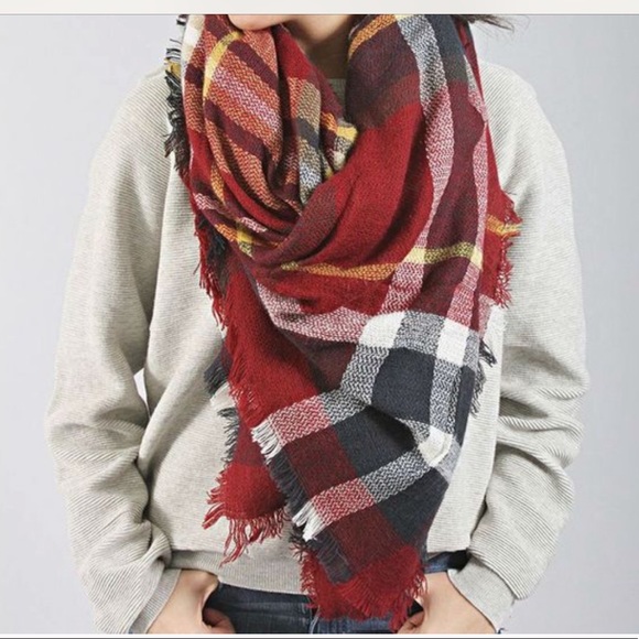 💃Plaid Blanket Scarf - Picture 3 of 4